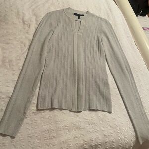 Elegant Gray Long Sleeve Sweater